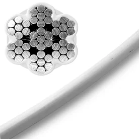 4/6mm A4 Lina w osłonie PCV biała splot 7x7